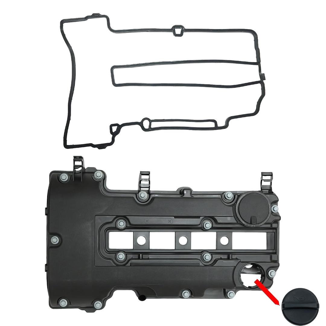 NOVAPARTS Engine Valve Cover with Gaskets & Bolts & Oil Filler Cap Set for 2011-2021 Chevrolet Chevy Cruze Sonic Volt Trax Buick Encore Cadillac ELR 1.4L 264-968 25203036 25198874 55573746 25198498