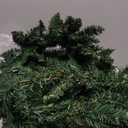 9FT Pre-Lit Artificial Christmas Garland with 50 White Light, Pulg in, Holiday Decorations Garland, Mantle for Indoor Holiday Door Home Decorations Stairs Fireplaces Wall