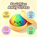Colorful Dumpling Squishies New Mystery Rainbow Squishies Dumpling with Box Stress Relief Balls Sensory Toys Desk Squeeze Toys Gift