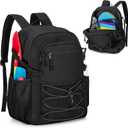 Fasrom Mesh Beach Bag Backpack with Wet Item Pocket, Swim Backpack for Pool, Travel and Gym (Patent Design, Empty Bag Only), Black