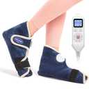 1 Pair Electric Heated Foot Ankle Warmers - Feet Heating Pads Deep-penetrating Heat for Achilles Tendinitis & Plantar Fasciitis - Auto Shut Off & 86-158 Foot Braces for Women/Men