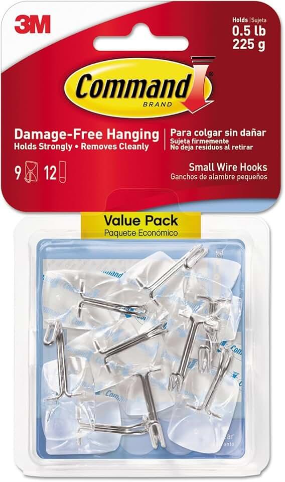 Clear Hooks & Strips (4 Count)