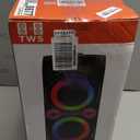 Portable Bluetooth Speaker 100W Big Powerful Wireless Boombox TWS Pairing Loud Stereo Sound Deep Bass Large Party Speakers with Subwoofer LED Lights for Outdoor Home Camping (BLACK)