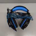 BENGOO G9000 Stereo Gaming Headset for PS4 PC Xbox One PS5 Controller, Noise Cancelling Over Ear Headphones with Mic, LED Light, 7.1 Surround Sound, Soft Memory Earmuffs for Nintendo Xbox Series X|S (Blue)