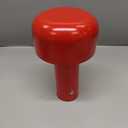 Modern Mushroom Design LED Desk Lamp with 3 Color Temperature Touch Control USB Rechargeable for Restaurant Study (Red)