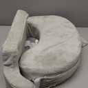 My Brest Friend Super Deluxe Nursing Pillow - Enhanced Comfort & Ergonomic Breastfeeding Pillow for Ultimate Support For Mom & Baby - Adjustable and with Handy Side Pocket, Platinum