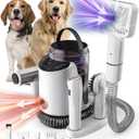 Dog Grooming Kit & Pet Hair Dryer & Dog Electric Clippers, 3L Large Capacity with 8 Grooming Tools, Low Noise for Long Hair Dogs and Cats, Adjustable Airflow and Temperature, UL, Touchscreen