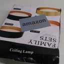 Bargeni Flush Mount Ceiling Light,12.5 inch LED Ceiling Light Fixture,Matte Black with Gold Inside,3000K/Warm White/18W(100w Equiv.),Dimmable Outdoor Lighting Fixtures Ceiling for Bedroom and Hallway