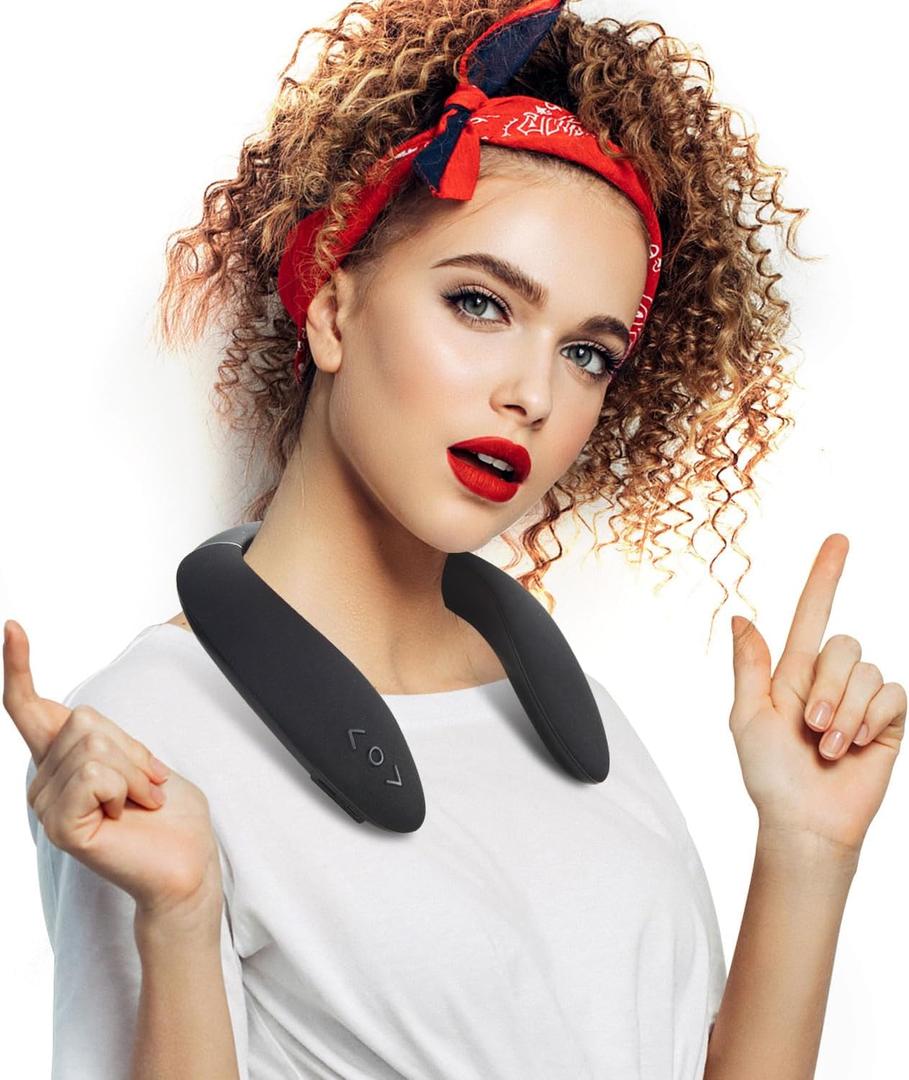 Neckband Speaker, Wireless Wearable Speaker True 3D Stereo HiFi Sound, Portable Personal Body Speakers with 24H Playtime, for Home, Office, and Outdoors