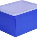 Storex Portable File Tote, 18.5 x 14.25 x 10.88 Inches, Letter/Legal, Blue (61554A01C)