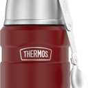 THERMOS Stainless King Vacuum-Insulated Food Jar with Spoon, 16 Ounce, Rustic Red