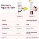 Momcozy ComfortNip Cooling Comfort & Touch Free Nipple Cream, Nipple Cream for Breastfeeding, Instant Relief, Plant-Based Formula, Newborn Essentials with Cooling Ceramic Applicator, 1.76oz (50g)