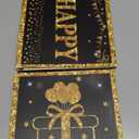 3Pcs 70th Birthday Party Decorations Boxes for Men or Boy- Black Gold Happy 70th Birthday Balloons Boxes,Sixteen Year Old Party Supplies for Men Boy