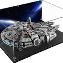 Acrylic Display Case for Lego Star Wars Millennium Falcon Building Set -Display Box Compatible with Lego 75257 Starship Model (ONLY Box, NOT Model)