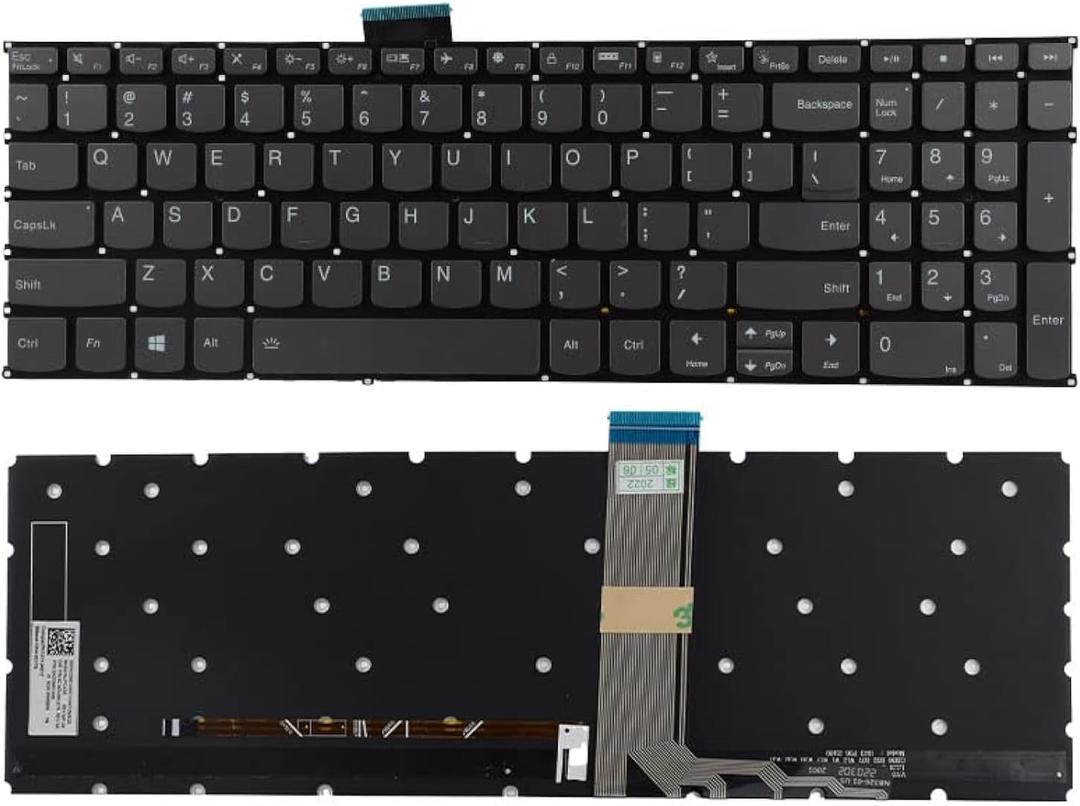 Replacement Keyboard Compatible with Lenovo Air 15 2020.IdeaPad 3-15ITL6 3-15ALC6 5-15ARE05 5-15ALC05 5-15ITL05 5-15IIL05 S350-15IML S350-15IIL with Backlit Grey Keyboard