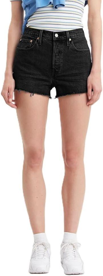 Levi's Women's 501 Original Shorts (28, Lunar Black - Black)