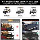 PGmoon Golf Cart Cargo Mesh Organizer Compatible with Yamaha, Club Car, EZGO, Golf Cart Storage Net with Adjustable Buckle Strap