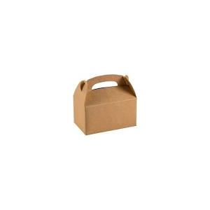 BLUE PANDA Treat Boxes - 24-Pack Paper Party Favor Boxes, Brown Kraft Goodie Boxes for Birthdays and Events, 2 Dozen Party Gable Boxes, 6 x 3.3 x 3.6 Inches