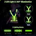 LED Reflective Running Vest - Light Up With 3 Modes, Rechargeable Night Gear for Runners - Safety Belt for Women Men