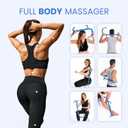 Ranarose Deep Tissue Back & Neck Massager - Back Massager Stick for Pain Relief, Muscle Knot Remover, Trigger Point Massage Tool for Full Body, Shoulders, Legs - Pressure Point Massage Tool (Black)