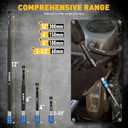 4-Piece 2", 4", 6", 12" Drill Bit Extension Set, Magnetic Screwdriver Bit Holder Extender with Aluminum Sleeve, 1/4 Inch Hex Shank Quick Release Extension Adapter, Durable CR-V Steel