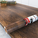 Decotalk Contact Paper Wood Grain Peel and Stick Wallpaper Self Adhesive Removable Brown Wood Contact Paper for Countertops Waterproof Vintage Wallpaper for Drawer Liner Cabinets Walls Desk 12"x120"