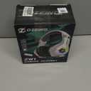 Ozeino Gaming Headset for PC, Ps4, Ps5, Xbox Headset with 7.1 Surround Sound Gaming Headphones with Noise Canceling Mic, LED Light Over Ear Headphones for Switch, Xbox Series X/S, Laptop, Mobile White