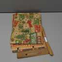 SmoTecQ Christmas Wrapping Paper Sheets – 12 Folded Sheets 70x50cm, 6 Vintage Kraft Designs, Made from Recycled Paper – Includes 10m Jute String & 10 Gift Tags