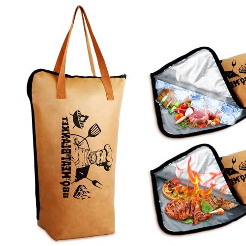 BBQ Blanket for Resting Meat,Reusable Reat Insulated Blanket,BBQ Blanket,Meat Blanket,Smoker Meat Resting Bag with Wide Mouth, BBQ Meat Blanket for Large Pork Shoulders/Turkeys(Brown, 21 Inch), Pack 3 BBQ Blanket for Resting Meat,Reusable Reat Insulated Blanket,BBQ Blanket,Meat Blanket,Smoker Meat Resting Bag with Wide Mouth, BBQ Meat Blanket for Large Pork Shoulders/Turkeys(Brown, 21 Inch), Pack 3