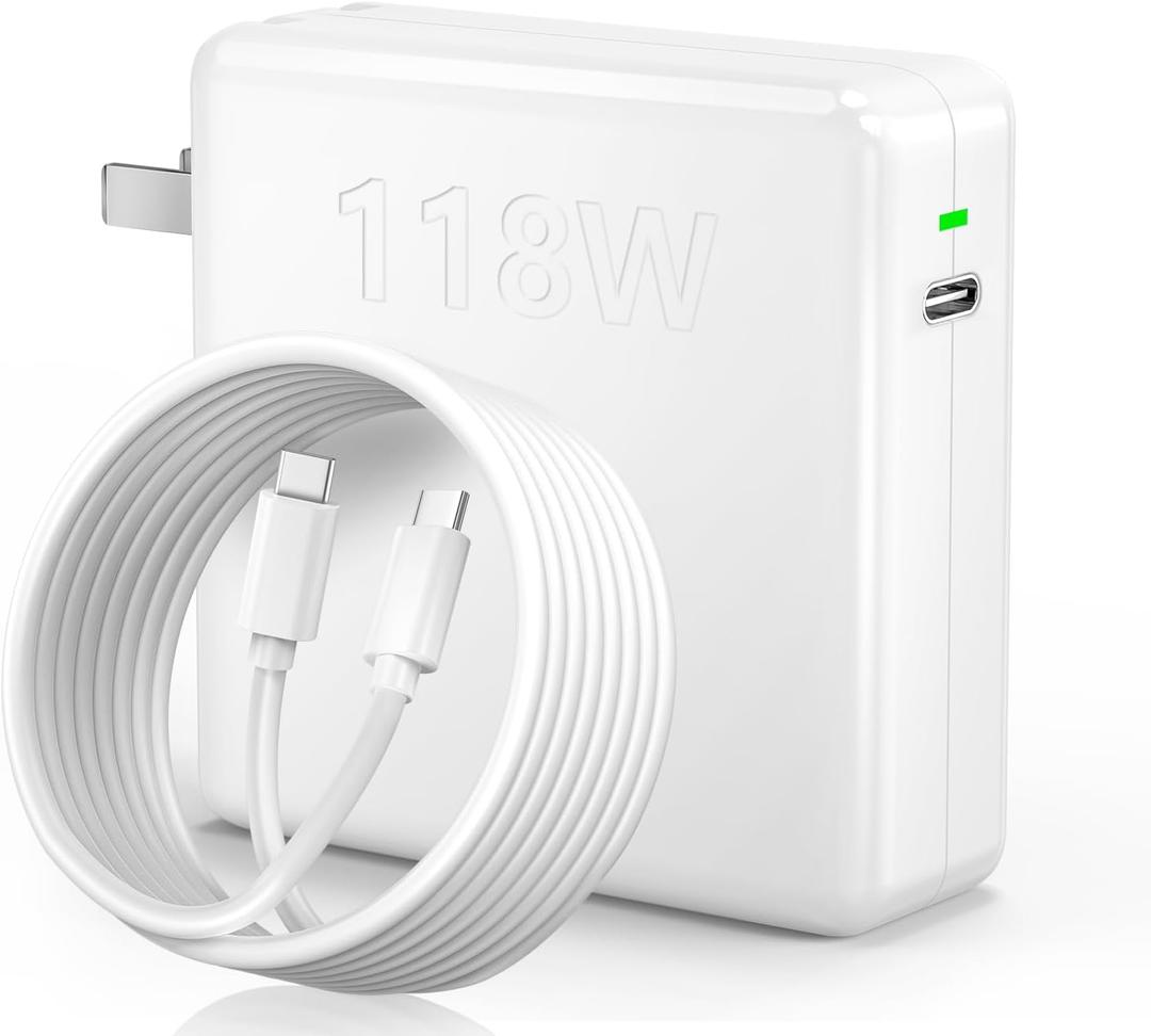 118W Mac Book Charger Compatible with MacBook pro/Air, M1 M2 M3 M4 M5, iPad Pro,Samsung Galaxy,Phones&All Type-C Devices and More, Include USB C Charging Cable