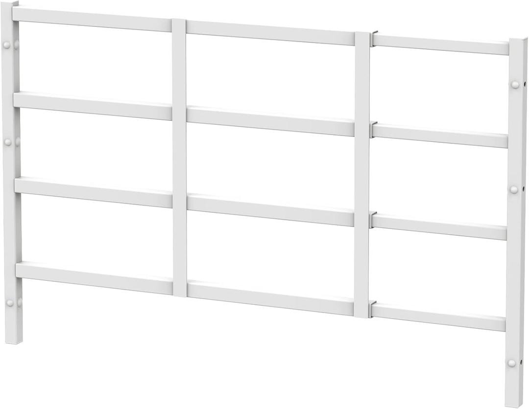 Fixed Window Safety Guard 19x 38 Adjustable Width Prevents Accidental Falls, Non-Egress, Tamper Resistant Screws Included, White, Single Pack