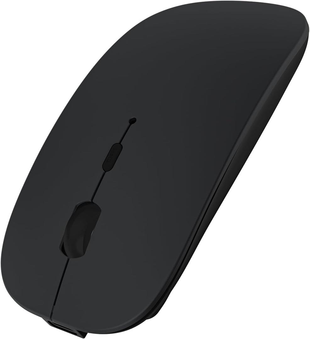 SUNGI Bluetooth Mouse for Laptop/MacBook/iPad/Android PC,Rechargable Quiet Slim Wireless Mice Compatible with Windows/Linux/Tablet,Black