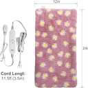 GOQO TOMO Heating Pad, 12 x 24 Inch, Pink Floral Pattern, Machine Washable, 8 Timer Settings, 12 Heat Levels, for Back Pain Relief-P01