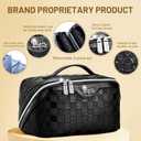 BOYATU Travel Makeup Bag Organizer: 3 Pcs Set Large Capacity Cosmetic Bags Holds 1020 100ml Full-Size Bottles for 315 Day Trips - 180Open-Flat Make up Case 3-sec touch-up - Toiletry Bag Gift Women