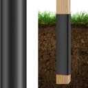 Pushglossy 16 ft Fence Post Protector Roll to Size Waterproof Rot Protection Sleeve Dual Layer Wood Post Wrap with 3" x 3" 4" x 4" 5 x 5'' 6 x 6" Square and 3'' to 7'' Round, Fits Any Size(PVC Butyl)