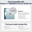 Case for iPad Air 11 Inch M4/M3/M2 (2026/2025/2024),iPad Air 5th/4th Generation 10.9'' Folio Cover with Pencil Holder Pocket,Magnetic Closure,Multi Angles Stand,Auto Sleep/Wake,Brown