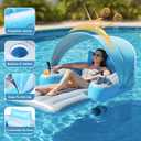 Motorized Pool Float with Canopy, Rechargeable Motorized Floats with Cup Holder Dual Motor Heavy Duty Electric Lounger Raft for Adults, Pool, Lake & Party