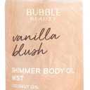 Shimmer Body Oil Mist  Vanilla Blush | Hydrating Glow Mist with Coconut Oil & Shea | Subtle Shimmer & Soft Vanilla Scent, 6 Fl Oz