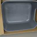 Large Cat Litter Box with High Sides,Cat Boxes for Indoor Cats,Cat Litter Pan for Kitty,Litter Box with Low Entry,Easy to Clean,Anti-Splashing (Grey)