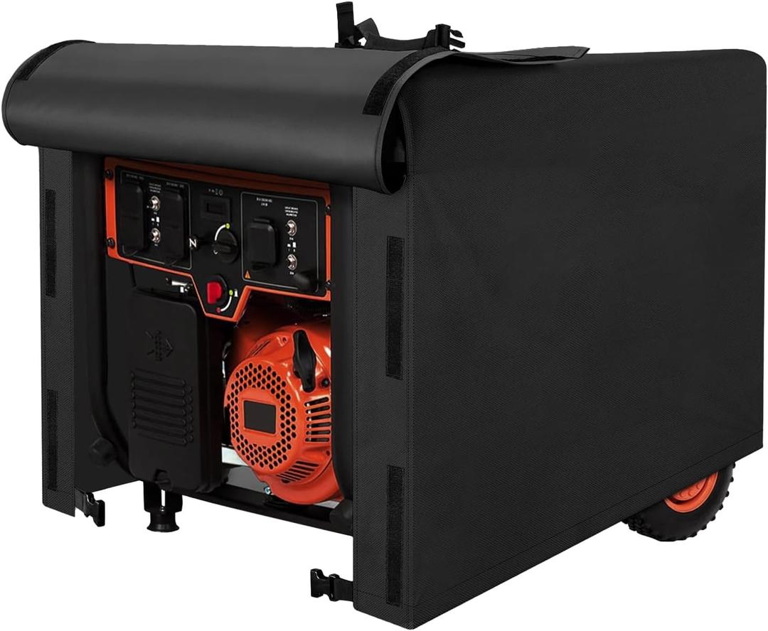 AKEfit Universal Waterproof Generator Cover, 600D Heavy Duty Small Outside Equipment Cover for Champion,Predator,Wen,BILT Hard,Ryobi,Generac,Westinghouse Portable Generator 5000-10000W,38”Lx28”Wx30”H
