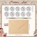 2 x 20 Set Christmas Official Letter Set Letter from Santa Claus Includes Envelope and Stickers Personalized for Kids from Santa Xmas Party Favors Gifts Kits Xmas Greetings Cards(Brown,Vintage)