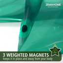 Green Holographic 3D EVA Shower Curtain Liner Glitter Star, 72x72 Premium Light Weight Plastic Bathroom Shower Curtain with Rustproof Metal Grommets for Shower Stall, Bathtubs(No Hooks)
