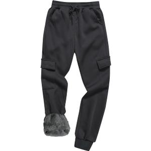 Men's Winter Thermal Fleece Sweatpants Thick Warm Jogger Running Pants, Size XXL
