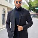 COOFANDY Men's Turtleneck Sweater Slim Fit Lightweight Basic Ribbed Sweaters (M)