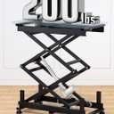 DIHOOL Electric Scissor Lift Table, 200Lbs, 10.43"-50.39" Height Adjustable Lifting Platform, Super Quiet with Remote & WiFi Control, Obstruction Detection, AC/DC Power for Home/Industrial Use