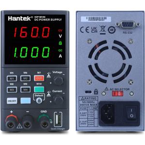 Hantek DC Power Supply Variable, Adjustable Switching Bench Power Supply(0-80V 0-8A) with 4-Digit LED Display Voltage and Current, Short Circuit Protection Functions, Accurate Encoder Adjustment Knob