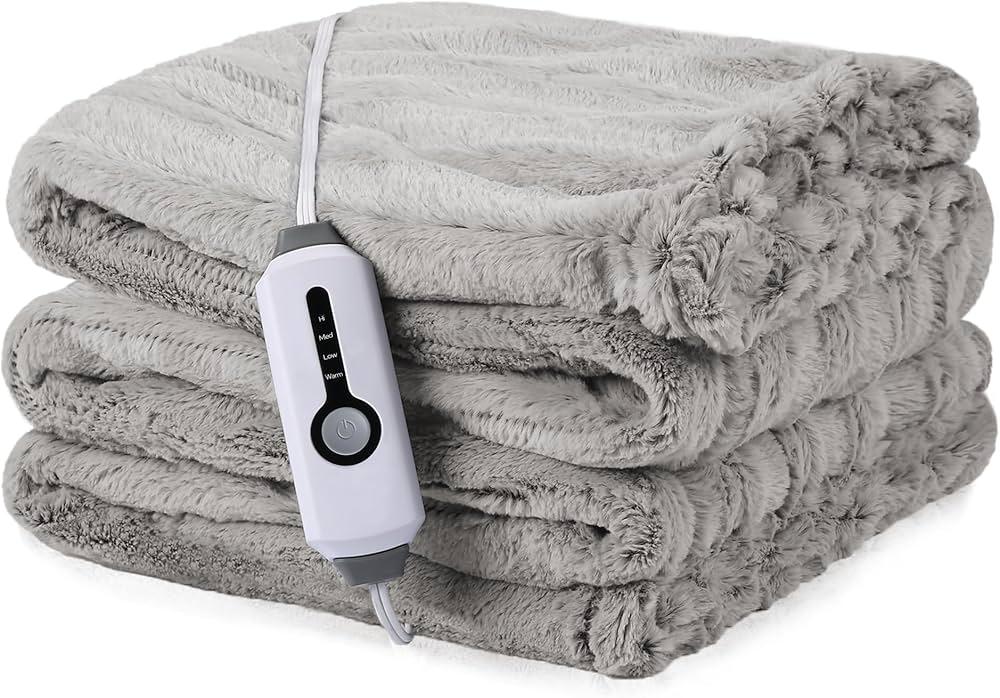 Heated Blanket Electric Throw  72x84