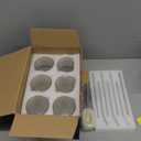 Vintage Glassware Drinking Glasses Set of 6,15 oz Hobnail Glass Cups,Embossed Clear Water Tumbler,for Beer,Cocktail,Whiskey,Juice and Various Mixed Drinks- 1 Cleaning Brush