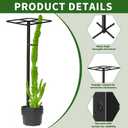 HEYTIMI 2 Pcs Heavy Duty Dragon Fruit Trellis 12"x12"x50", Adjustable Metal Dragon Plant Support Stand, Durable Vertical Trellis for Climbing Plants, No-Hammer Assembly for Outdoor Garden(Square)