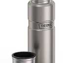 THERMOS Stainless King Vacuum-Insulated Compact Bottle, 16 Ounce, Matte Steel